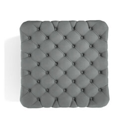 Living And Home Grey Velvet Square Footstool Ottoman With Sponge Cushioning, Ideal For Living Room, Bedroom Or Study - thumbnail 6