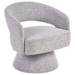 Beliani Scandinavian Swivel Armchair Eidal Grey