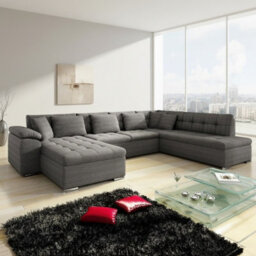 Niko Bis U Shaped Fold Out Corner Sofa Bed For Living Room With Storage Melange Grey Left - thumbnail 1
