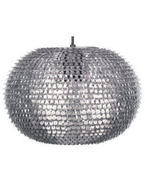 Wyld And Coco Novaglow Pendant Lamp - Silver Globe With Copper Scale Plates, Adjustable Height, Large Statement Pendant - thumbnail 1