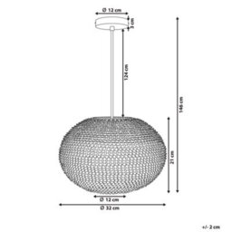 Wyld And Coco Novaglow Pendant Lamp - Silver Globe With Copper Scale Plates, Adjustable Height, Large Statement Pendant - thumbnail 3