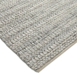 Melrose Hand Woven Textured Grey Sahara Wool Medium Indoor Area Rug 120/170Cm - thumbnail 4