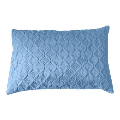 Homescapes Ultrasonic Blue Quilted Embossed Cushion Cover, 50 X 75 Cm