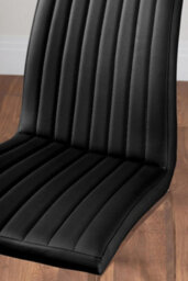 Furniturebox Uk Novara White High Gloss Round Dining Table & 4 Black Isco Chairs - thumbnail 9