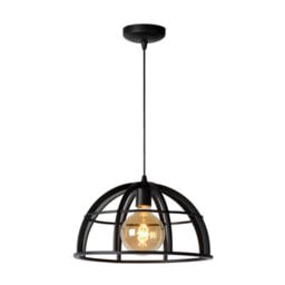 Lucide Dikra Modern Pendant Light 40Cm - 1Xe27 - Black - thumbnail 1