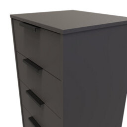 Fuji 5 Drawer Tallboy In Graphite (Ready Assembled) - thumbnail 4