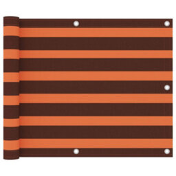 Berkfield Balcony Screen Orange And Brown 75X400 Cm Oxford Fabric - thumbnail 1