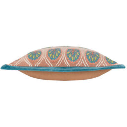 Paoletti Casa Embroidered Cotton Velvet Feather Filled Cushion - thumbnail 3