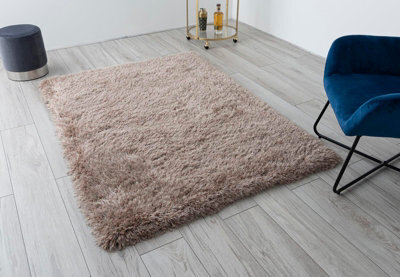 A.unique Home Mink Shaggy Rugs For Living Room Bedroom 120Cm X 170Cm - image 1