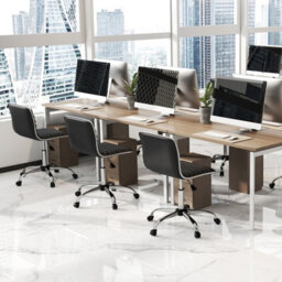 Costway Task Chair Adjustable Office Chair W/ Swivel Seat & Wheels-Black - thumbnail 5