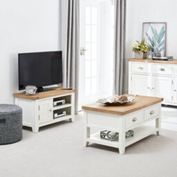 The Furniture Market Cheshire White Painted Small Tv Unit Up To 45 Tv Size - thumbnail 3