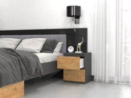 W2 Malwa Large Chest Of Drawers Anthracite Artisan Oak - thumbnail 3