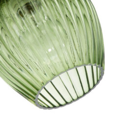 Happy Homewares Modern Green Easy Fit Pendant Lighting Shade With Ridged Fluted Lines - thumbnail 5