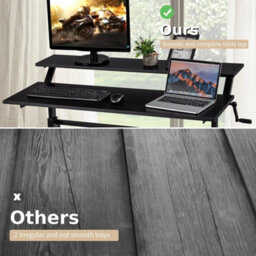 2-Tier Ergonomic Computer Table Adjustable Height Standing Desk - thumbnail 3