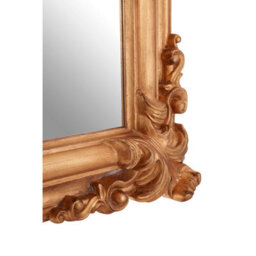 Orsina Luxe Gold Wall Mirror With Floral Corners & Ridged Frame, Decorative Square Mirror, Statement Wall Mirror - thumbnail 4