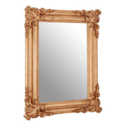 Orsina Luxe Gold Wall Mirror With Floral Corners & Ridged Frame, Decorative Square Mirror, Statement Wall Mirror - thumbnail 2