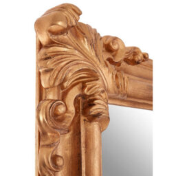 Orsina Luxe Gold Wall Mirror With Floral Corners & Ridged Frame, Decorative Square Mirror, Statement Wall Mirror - thumbnail 3