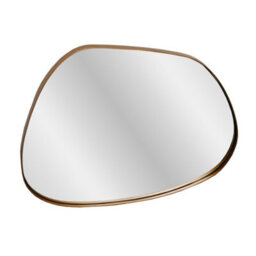 Agenzia 14 Modern Gold Pebble Metal Wall Mirror 41 X 53Cm - thumbnail 7