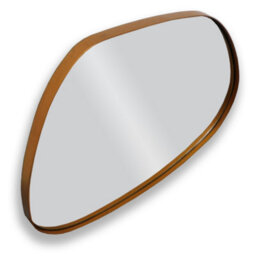 Agenzia 14 Modern Gold Pebble Metal Wall Mirror 41 X 53Cm - thumbnail 6