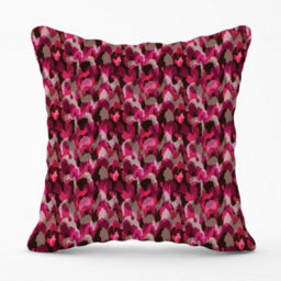 Warren Reed Designer Modern Pink Animal Print Cushions 45Cm X 45Cm - thumbnail 1