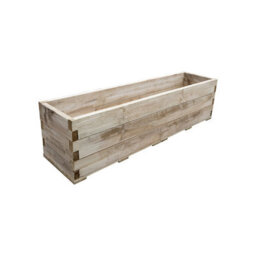 Forest Garden Caledonian Wooden Long Raised Bed - With Base - 45 X 180Cm - thumbnail 3