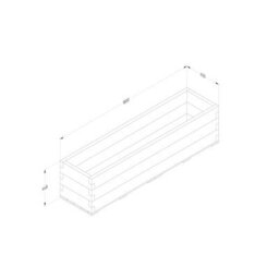 Forest Garden Caledonian Wooden Long Raised Bed - With Base - 45 X 180Cm - thumbnail 6
