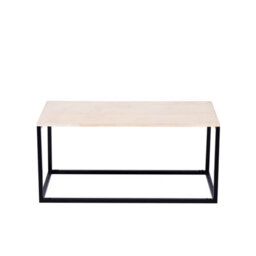 Nordlys Industrial Wooden Top And Black Metal Coffee Table Modern Design Style Living Room - thumbnail 7