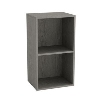 Urbn-Living Urbnliving Height 53.6Cm 2 Shelf Wooden Bookcase Shelving Colour Cedar Grey Display Storage Shelf Unit Shelves - image 1
