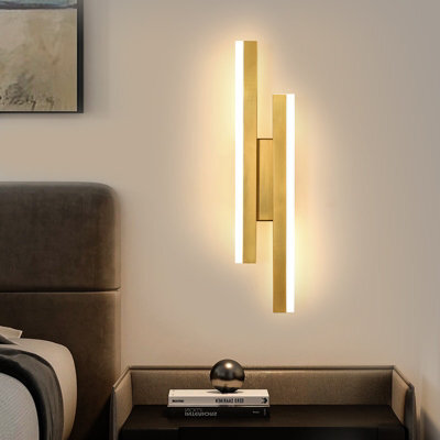 Pheashine Scandinavian Gold Acrylic 40X9.5X4Cm 16W 3000K Warm White Wall Lamp - image 1