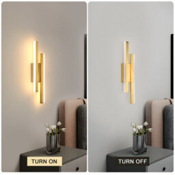 Pheashine Scandinavian Gold Acrylic 40X9.5X4Cm 16W 3000K Warm White Wall Lamp - thumbnail 8
