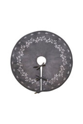 Ivyline Slate Velvet Mistletoe Tree Skirt D80Cm