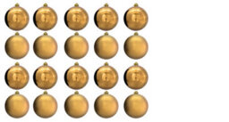 Christmas Tree World 15Cm Gold Bauble Set Shiny/matt (20 Pc) - thumbnail 3