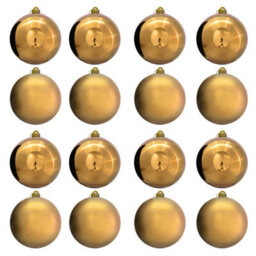 Christmas Tree World 15Cm Gold Bauble Set Shiny/matt (20 Pc) - thumbnail 1
