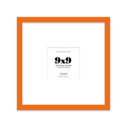 "9X9"" Orange Picture Frame - 9X9"" Square Frame With 6X6"" Mount For 9X9""/6X6"" Pictures Vintage Style Gallery Wall, 1 Pack" - thumbnail 1