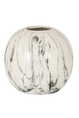 Marble-Effect Ceramic Vase For Elegant Home Decor - image 1