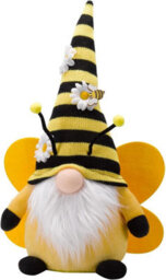 Buzz Gonk - Black & Yellow Bumble Bee Faceless Soft Plush Stuffed Tomte Gnome Novelty Home Ornament Decoration - H37 X W23 X D11Cm - thumbnail 2