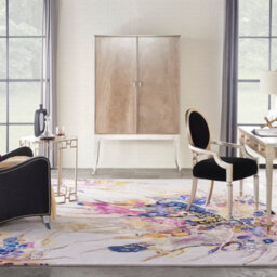 Multicolour Viscose , Wool Abstract Handmade , Luxurious , Modern , Wool Rug For Living Room, Bedroom - 259Cm X 351Cm - thumbnail 2