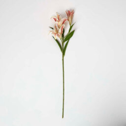 Homescapes Artificial White & Pink Handcrafted Lilium Auratum Flower Stem, 80 Cm - thumbnail 2
