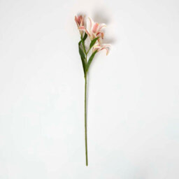 Homescapes Artificial White & Pink Handcrafted Lilium Auratum Flower Stem, 80 Cm - thumbnail 4