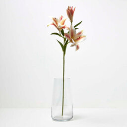 Homescapes Artificial White & Pink Handcrafted Lilium Auratum Flower Stem, 80 Cm - thumbnail 5