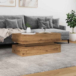 Vidaxl Coffee Table With Led Lights Artisian Oak 90X50X40 Cm - thumbnail 4
