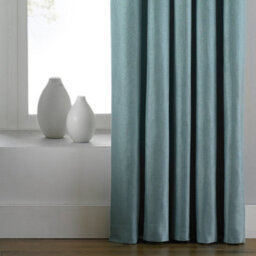 Paoletti Atlantic Twill Woven Room Darkening Eyelet Curtain Pair Duck Egg (W)168Cm X (D)183Cm - thumbnail 3