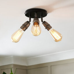 Inlight Catalyst Pewter & Black Gunmetal Effect 3 Light Spotlight