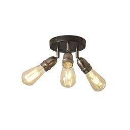 Inlight Catalyst Pewter & Black Gunmetal Effect 3 Light Spotlight - thumbnail 4