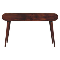 Artisan Furniture Solid Wood Chestnut London Arch Writing Desk, 2 Drawers, Dark Brown - thumbnail 9