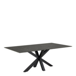 Furniture To Go Heaven Dining Table With Ceramic Black Top (L) 200Cm Seats Up To 6