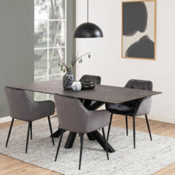 Furniture To Go Heaven Dining Table With Ceramic Black Top (L) 200Cm Seats Up To 6 - thumbnail 4