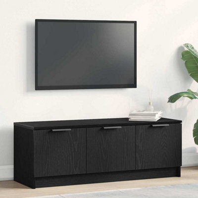 Berkfield Tv Cabinet Black Oak 102X35X36,5 Cm Engineered Wood - image 1