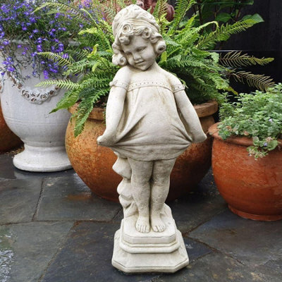 Stunning Stonecast Shy Girl Garden Statue Ornament - image 1