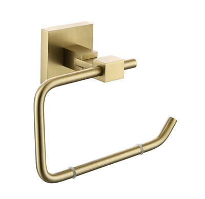Bristan Square Toilet Roll Holder Brushed Brass - image 1